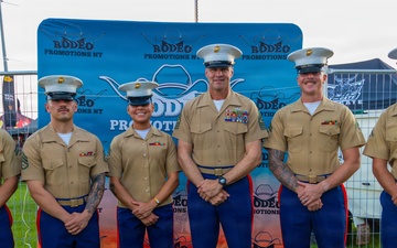 MRF-D Marines participate in the Top End Rodeo flag ceremony