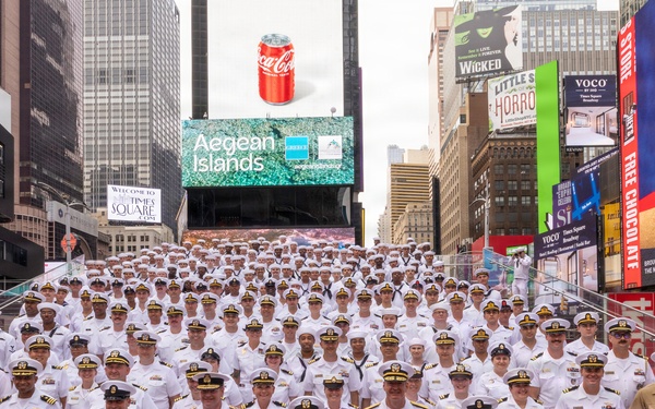 International Naval Review250 Times Square Red Steps group photo