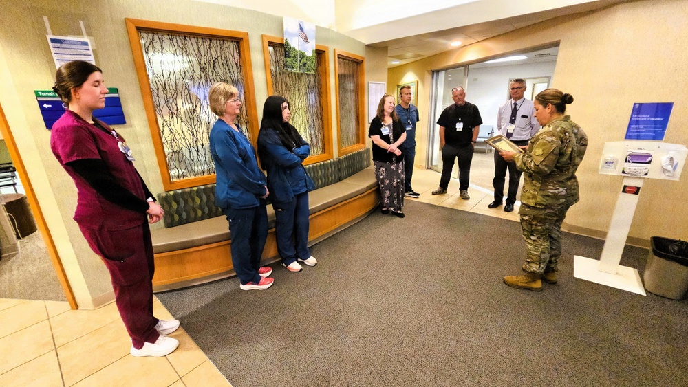 Fort McCoy Garrison commander recognizes medical organization for continued support to service members, Fort McCoy