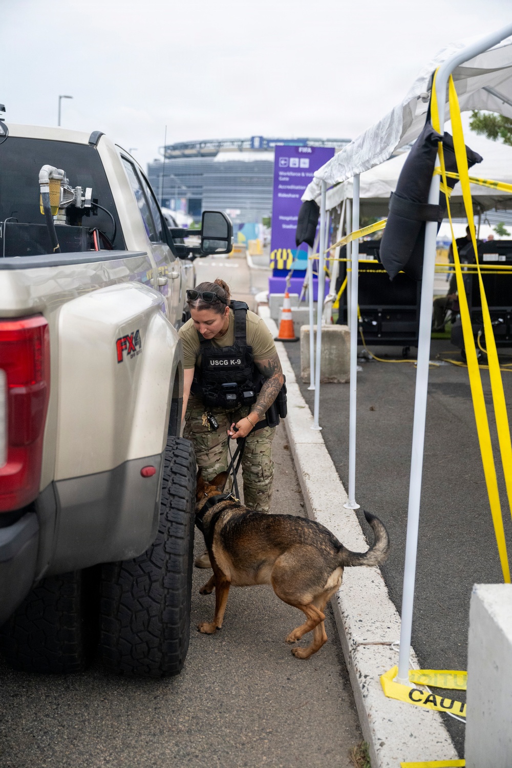 Coast Guard K-9 conducts security screening