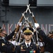 US Army Drill Team Performs on the USS Intrepid during Sail250