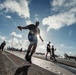 George Washington Conducts Physical Training on the Flight Deck
