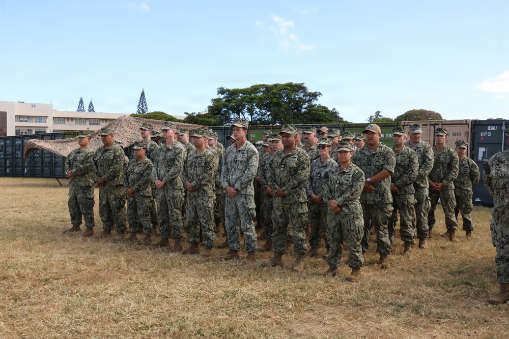 First Naval Construction Regiment Holds Promotion Ceremony For Sailor