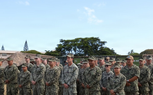 First Naval Construction Regiment Holds Promotion Ceremony For Sailor