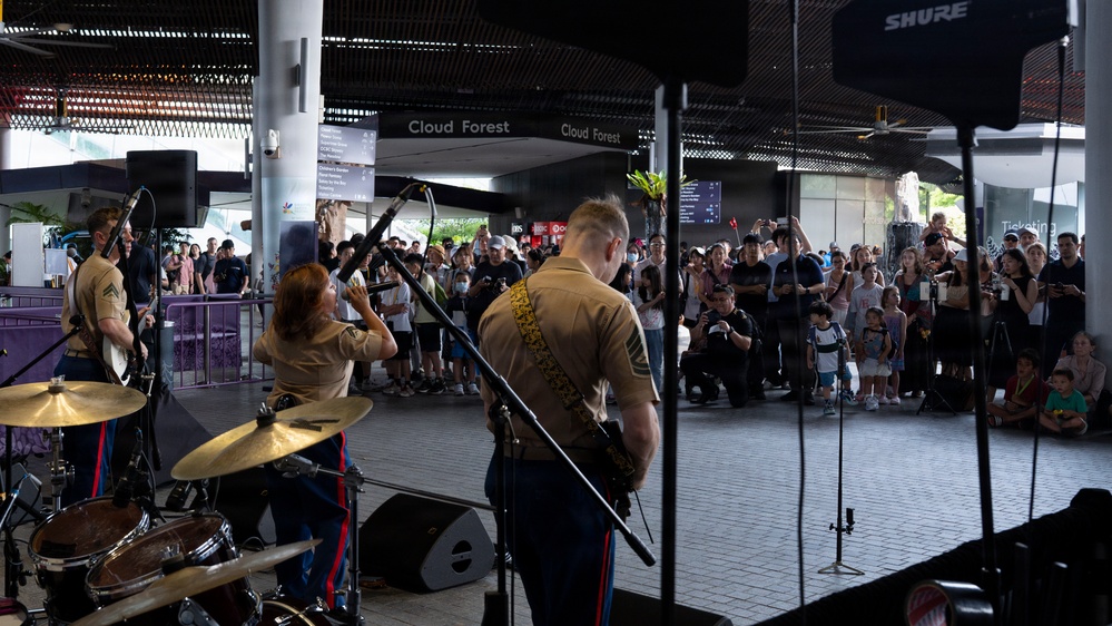 U.S. Marine band performs at Gardens by the Bay Singapore