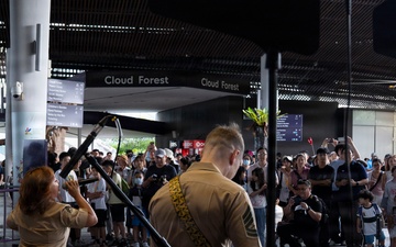 U.S. Marine band performs at Gardens by the Bay Singapore