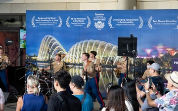 U.S. Marine band performs at Gardens by the Bay Singapore