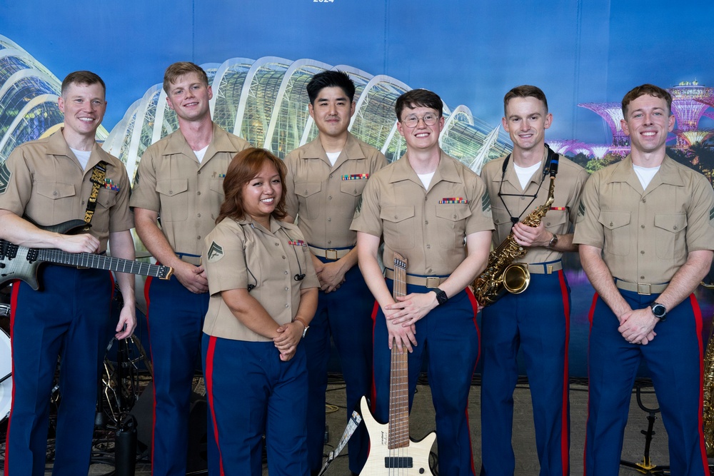 U.S. Marine band performs at Gardens by the Bay Singapore