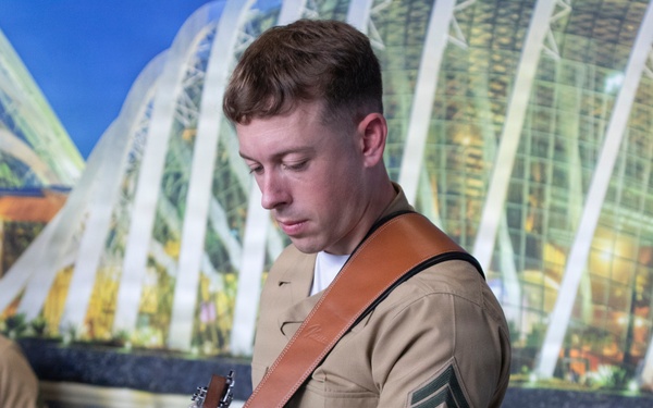 U.S. Marine band performs at Gardens by the Bay Singapore