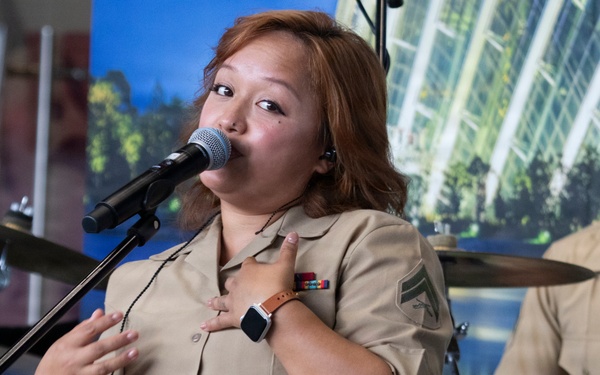 U.S. Marine band performs at Gardens by the Bay Singapore