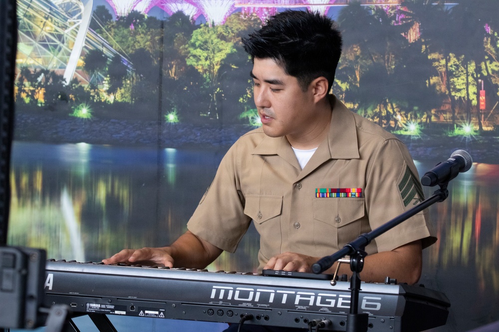 U.S. Marine band performs at Gardens by the Bay Singapore