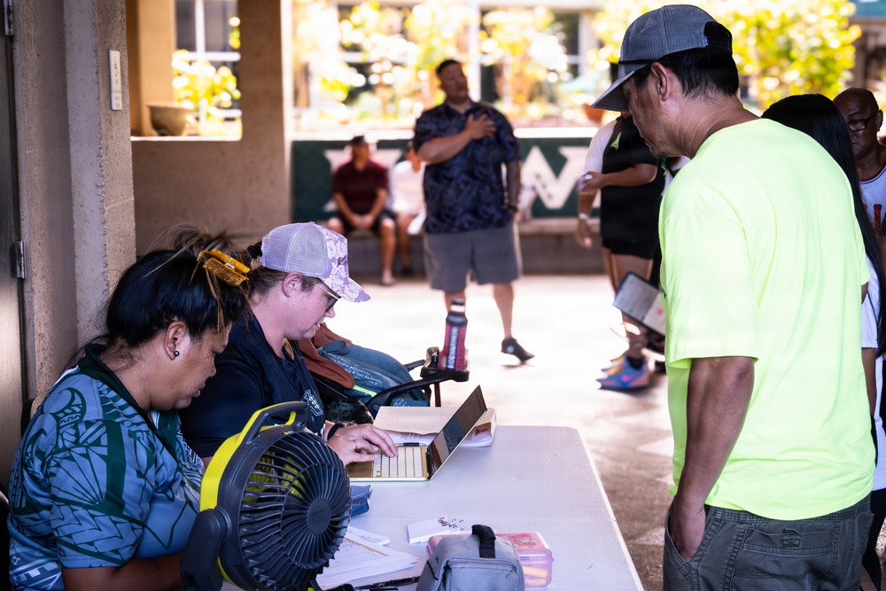 94th Army Air and Missile Defense Command Soldiers help kickoff the University of Hawaii at Manoa's 2026 Girl's Youth Impact Program Draft Night