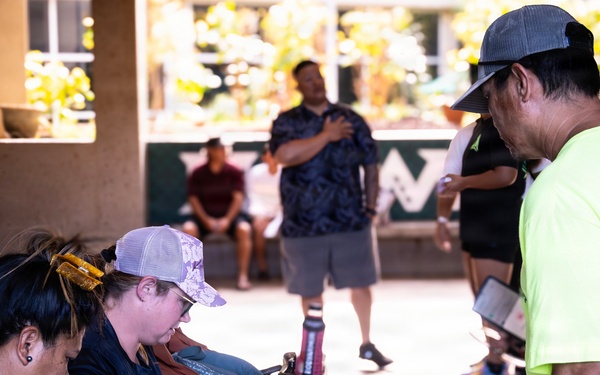 94th Army Air and Missile Defense Command Soldiers help kickoff the University of Hawaii at Manoa's 2026 Girl's Youth Impact Program Draft Night