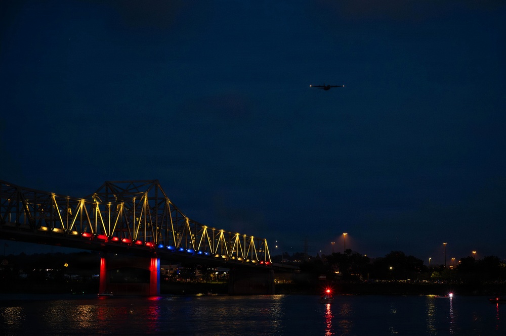 182nd Airlift Wing Flyover During Peoria's Red, White and Boom 2026
