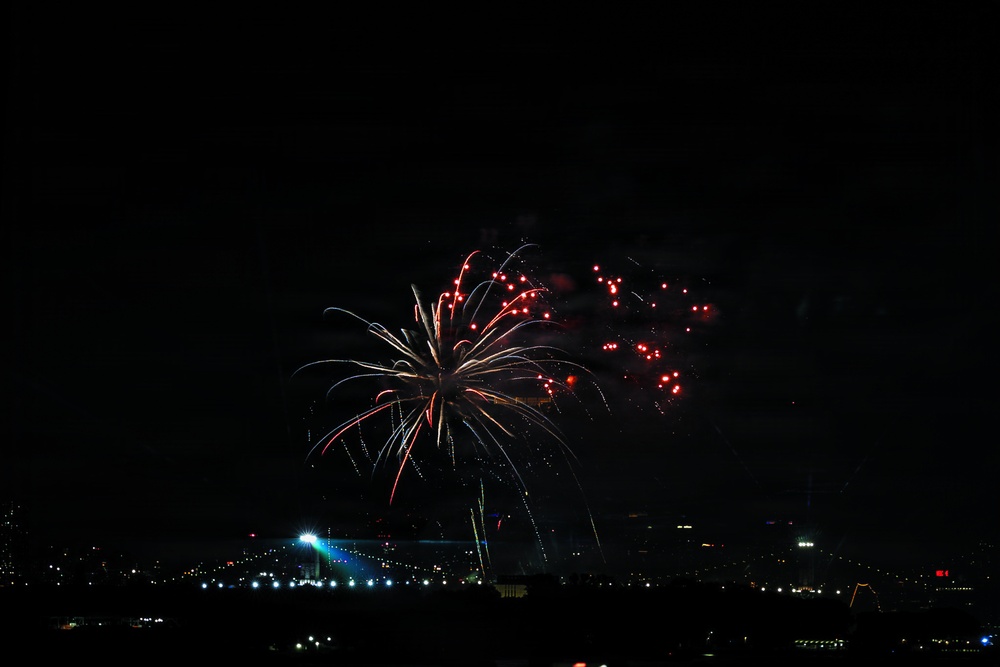 Kearsarge Sailors Observe Fireworks Display
