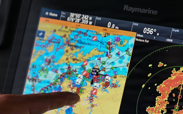 Coast Guard Station Annapolis conducts training operations near Thomas Point Lighthouse