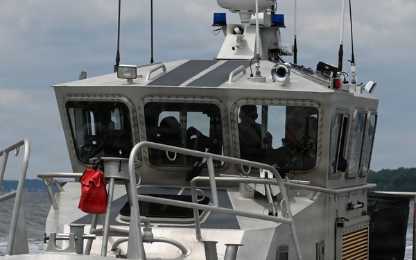 Coast Guard Station Annapolis conducts training operations near Thomas Point Lighthouse