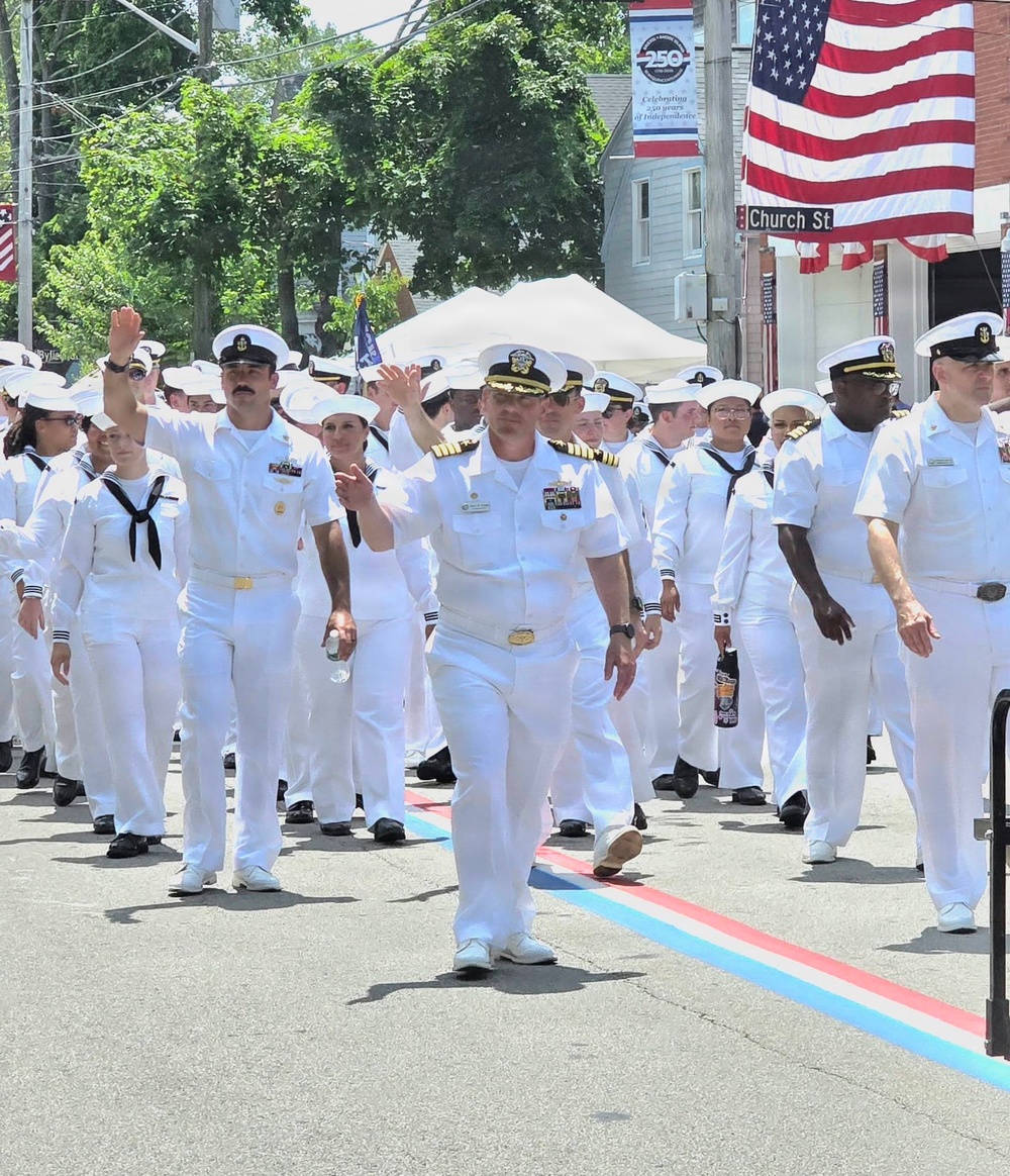 Navy Units March In Historic 4th of July Parade
