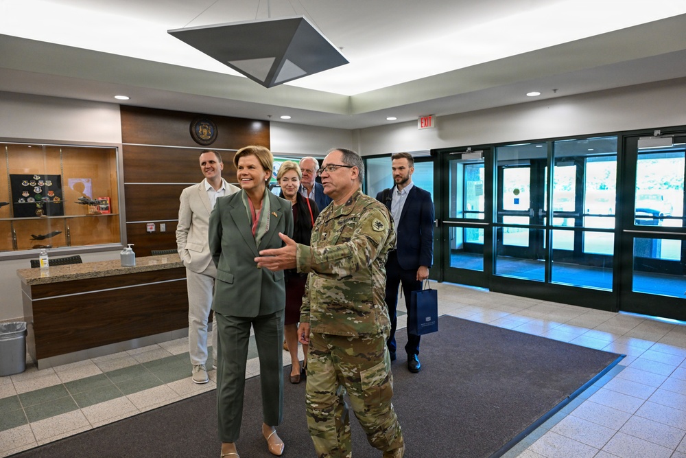 Lativan Foreign Minister and Ambassador Key Leader Engagment with Michigan National Guard
