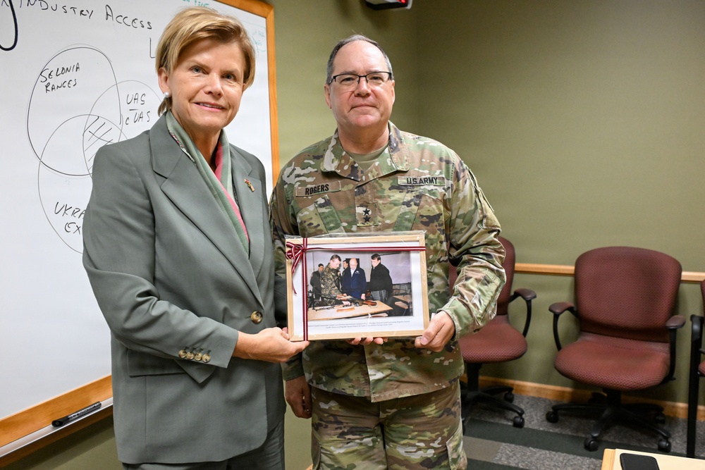 Lativan Foreign Minister and Ambassador Key Leader Engagment with Michigan National Guard