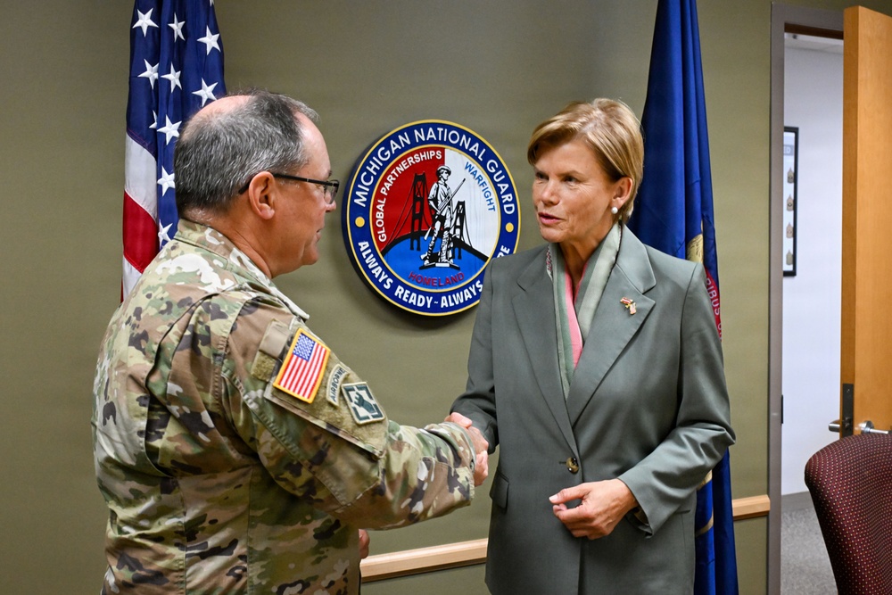 Lativan Foreign Minister and Ambassador Key Leader Engagment with Michigan National Guard