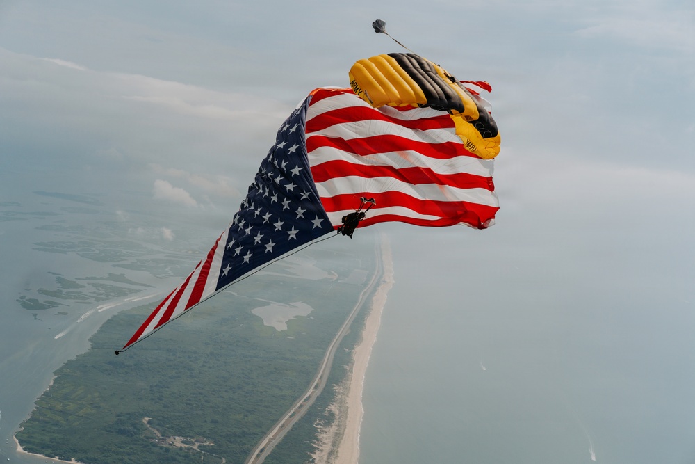 Golden Knights Showcase Precision Parachuting at Four Leaf Air Show