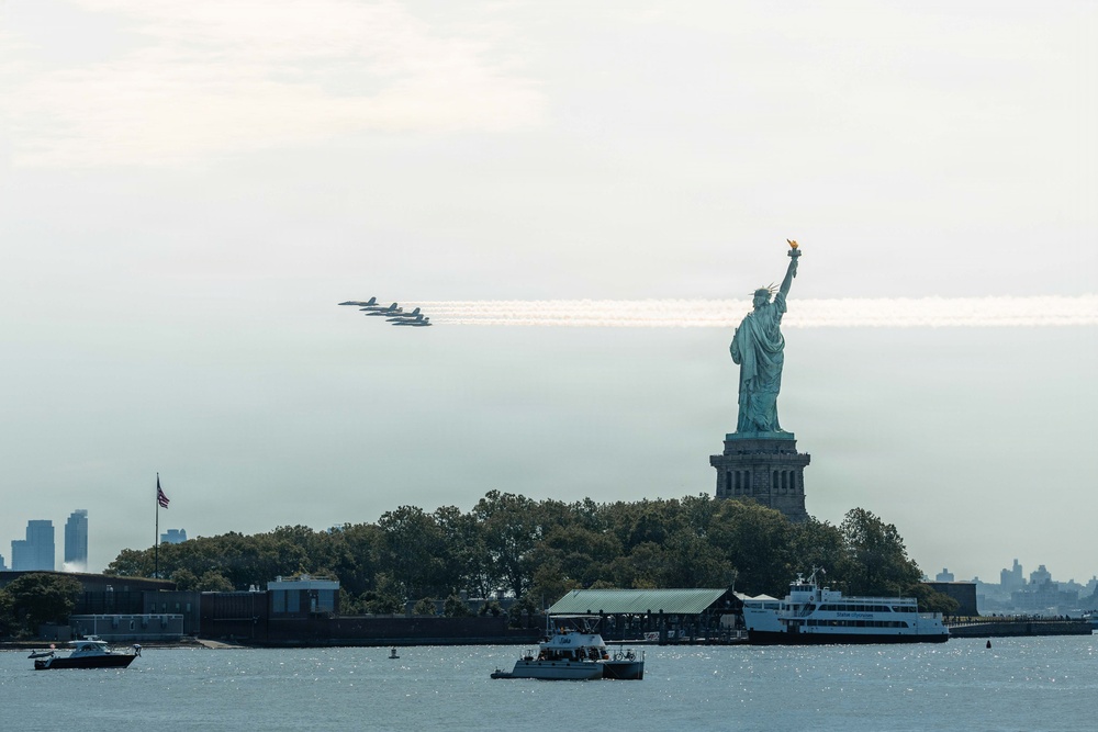 Blue Angels Fly for the Parade of Sail and International Aerial Review