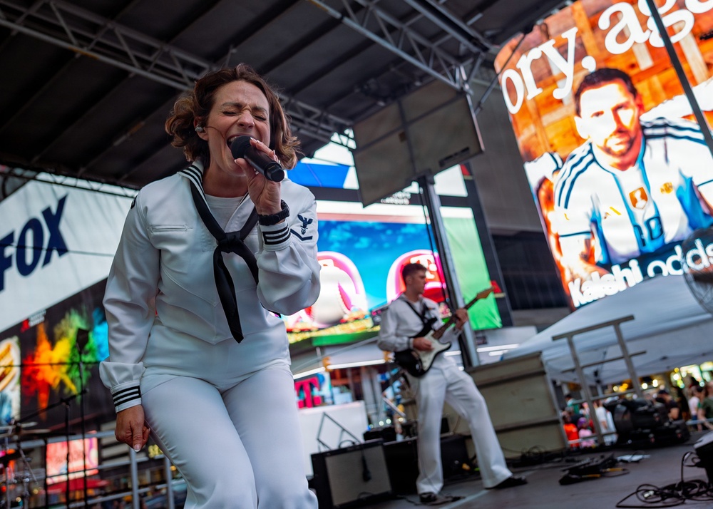 Navy Band Northeast performs in Times Square