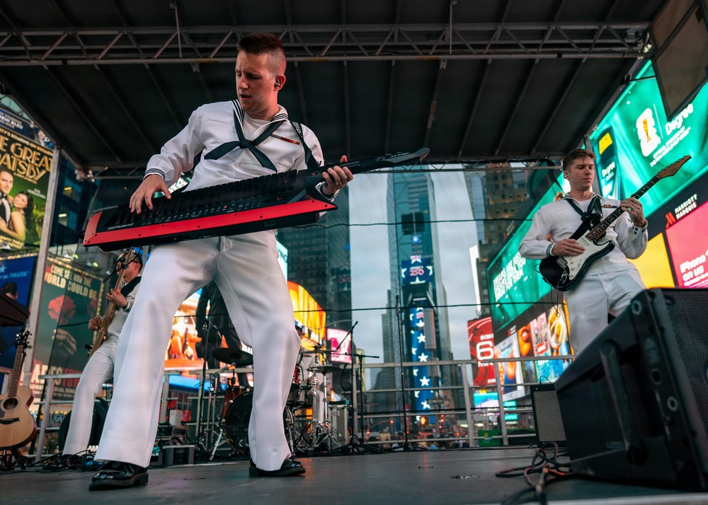 Navy Band Northeast performs in Times Square