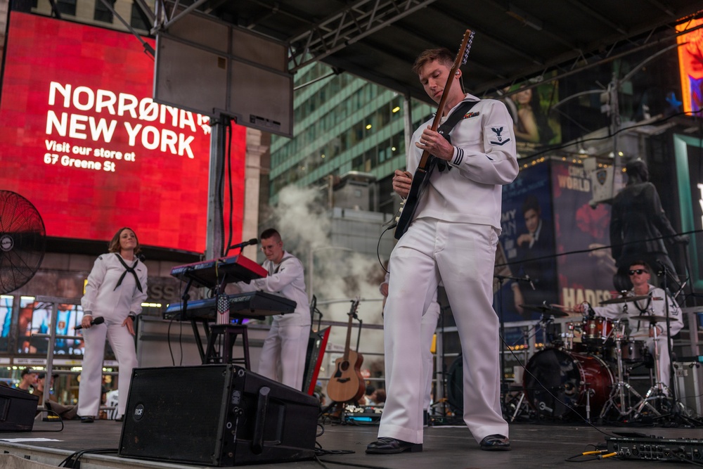 Navy Band Northeast performs in Times Square