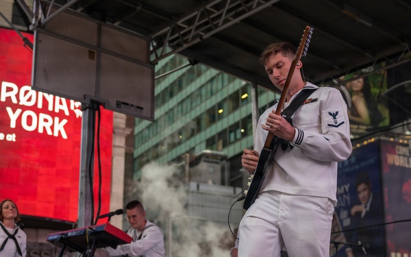 Navy Band Northeast performs in Times Square
