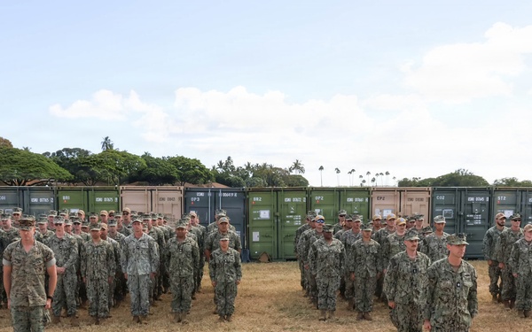 First Naval Construction Regiment Holds Promotion Ceremony For Sailor
