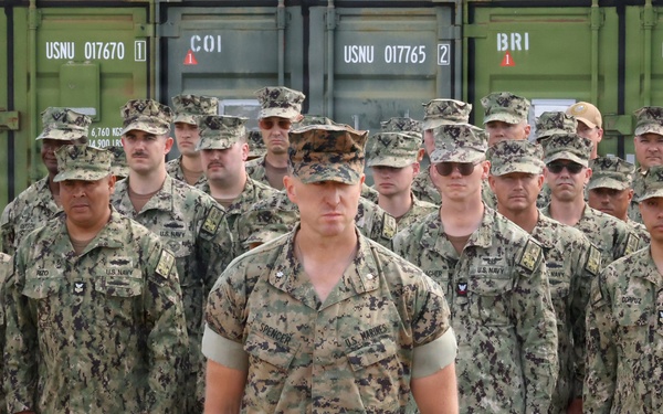 First Naval Construction Regiment Holds Promotion Ceremony For Sailor