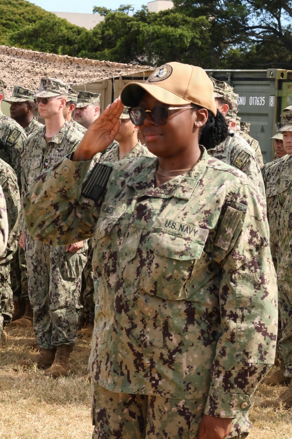 First Naval Construction Regiment holds promotion ceremony for sailor during RIMPAC 2026