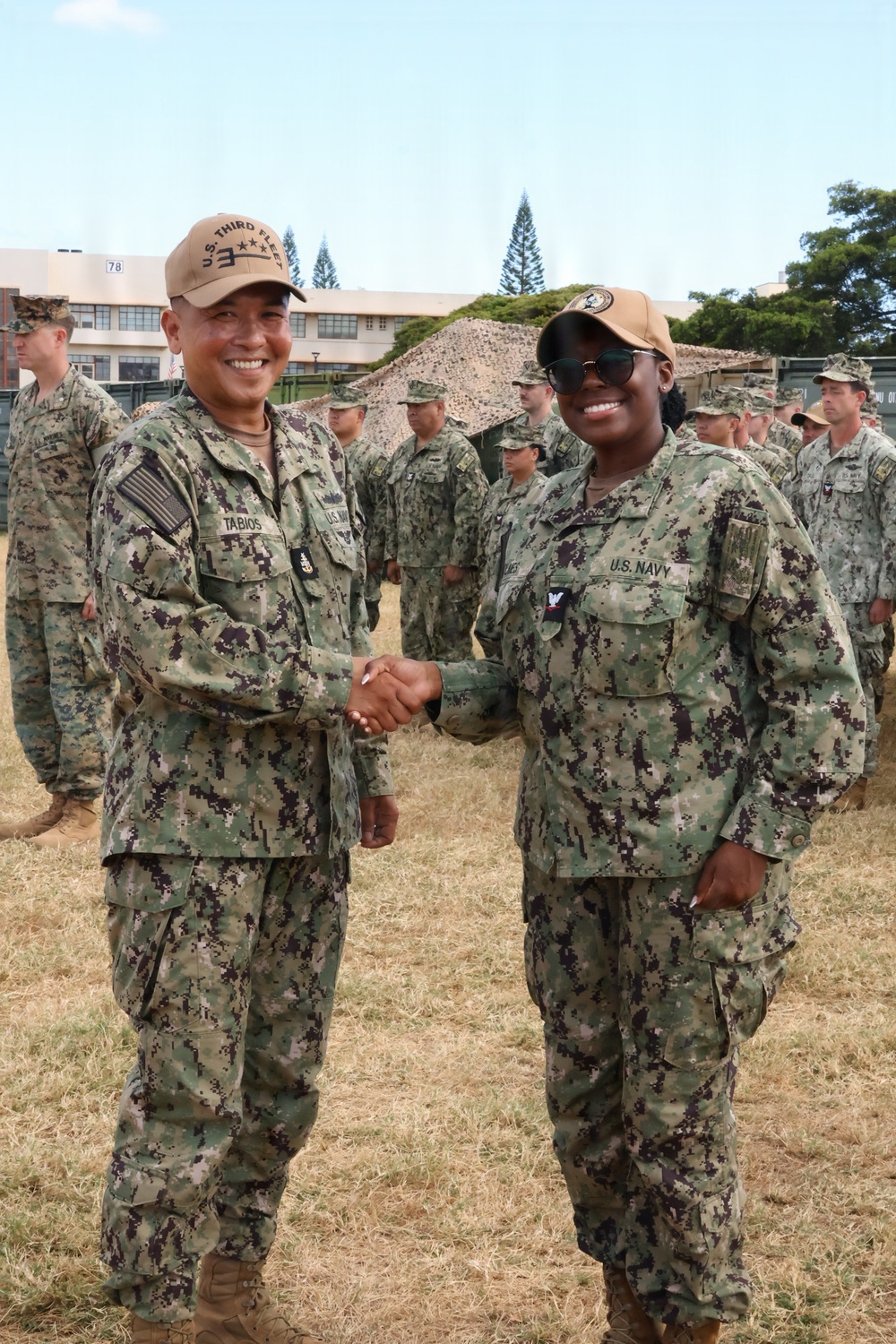 First Naval Construction Regiment holds promotion ceremony for sailor during RIMPAC 2026