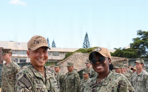 First Naval Construction Regiment Holds Promotion Ceremony For Sailor