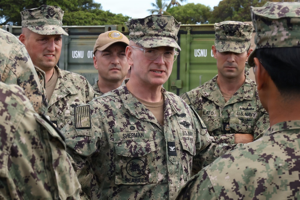 First Naval Construction Regiment Holds Promotion Ceremony For Sailor