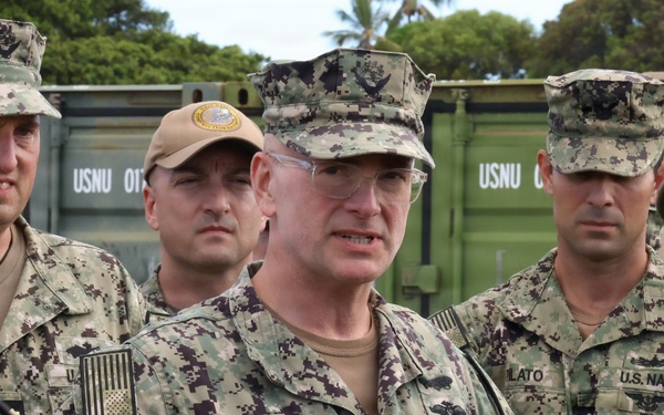 First Naval Construction Regiment Holds Promotion Ceremony For Sailor
