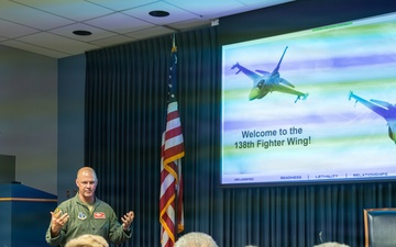 U.S.S. Oklahoma Commissioning Committee for SSN 802 Connects with 138th Fighter Wing