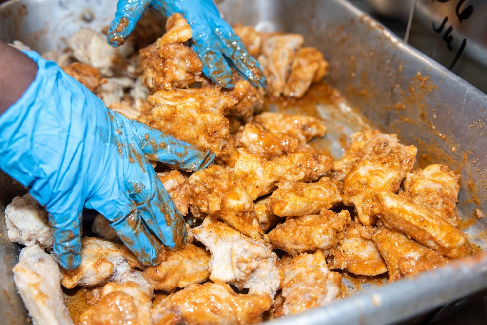Ronald Reagan Culinary Specialists Prepare Lunch for Sailors