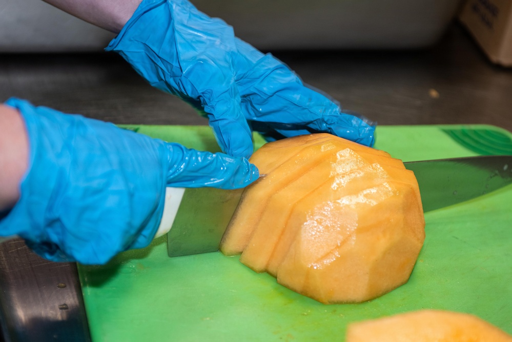 Ronald Reagan Culinary Specialists Prepare Lunch for Sailors