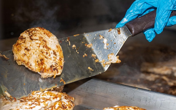 Ronald Reagan Culinary Specialists Prepare Lunch for Sailors