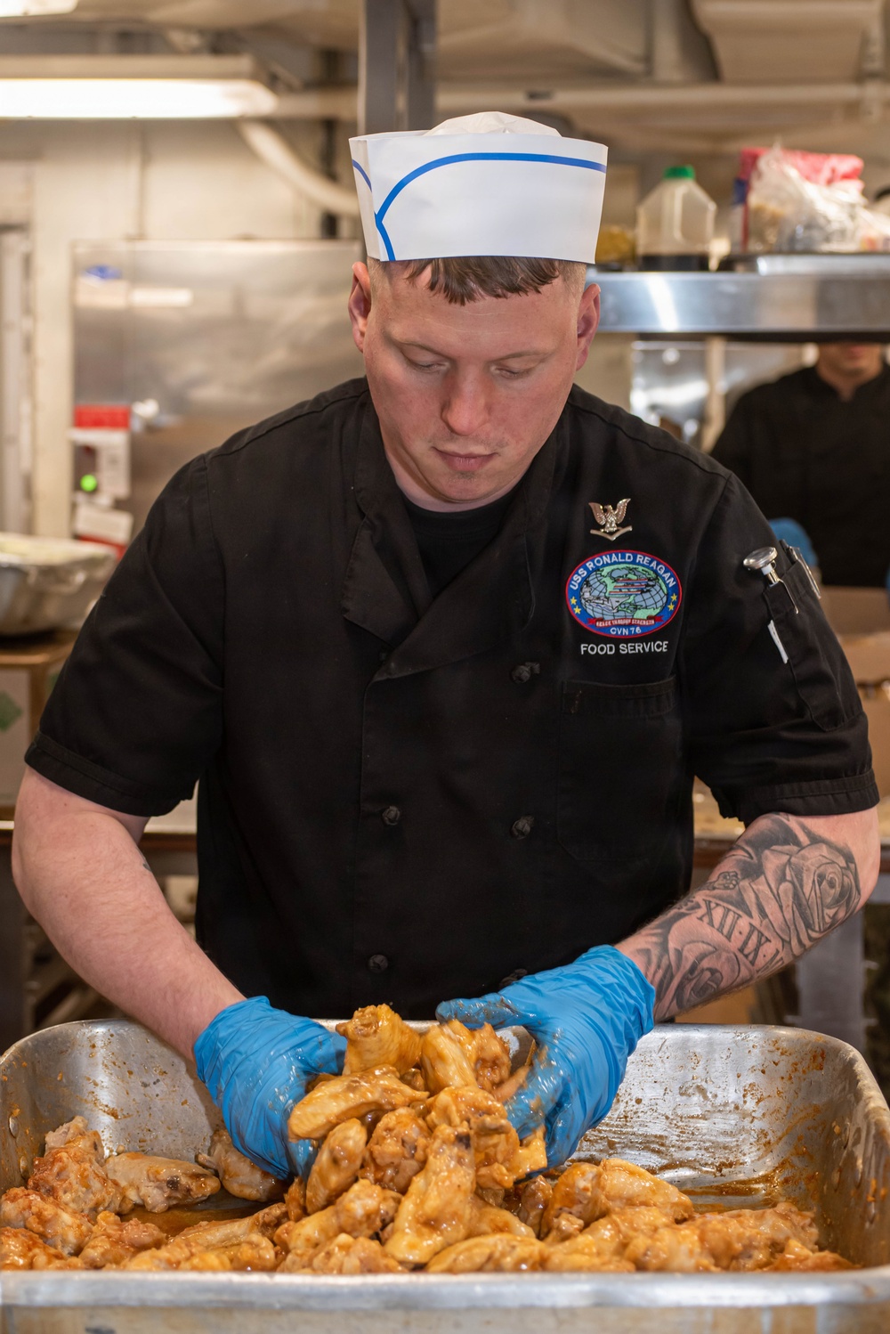 Ronald Reagan Culinary Specialists Prepare Lunch for Sailors