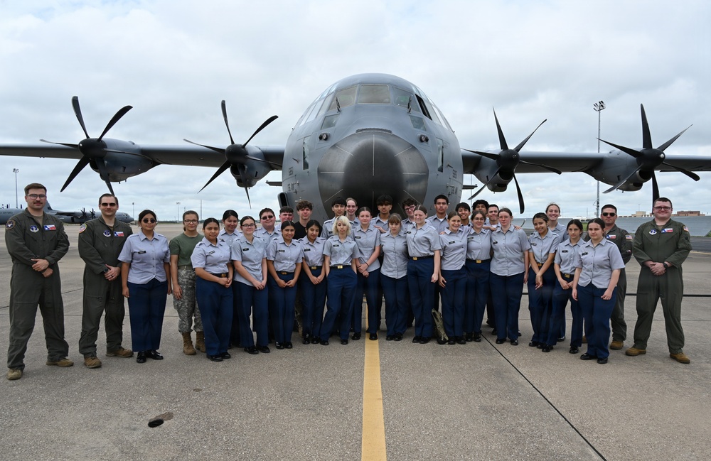 Local JROTC cadets visit 136th Airlift Wing