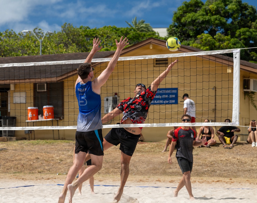 Partner nations participate in the RIMPAC 2026 sand volleyball tournament