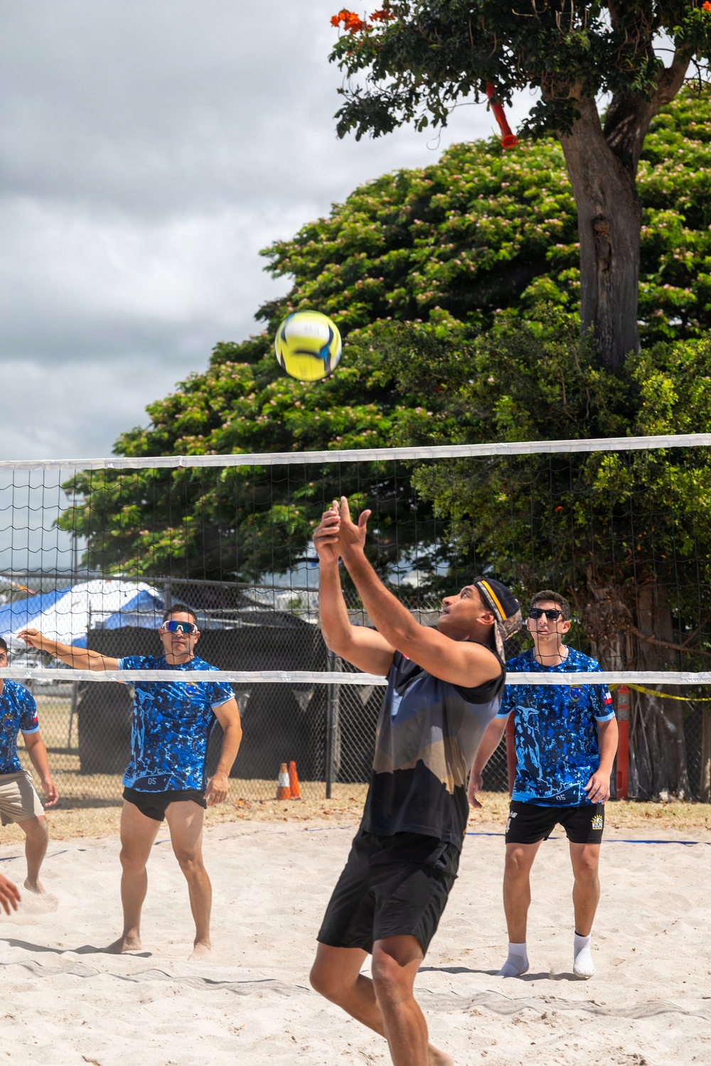 Partner nations participate in the RIMPAC 2026 sand volleyball tournament
