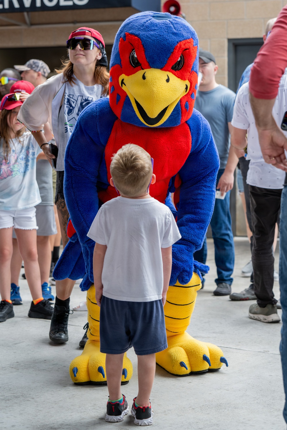 184th Wing gathers for family day at Wind Surge baseball game