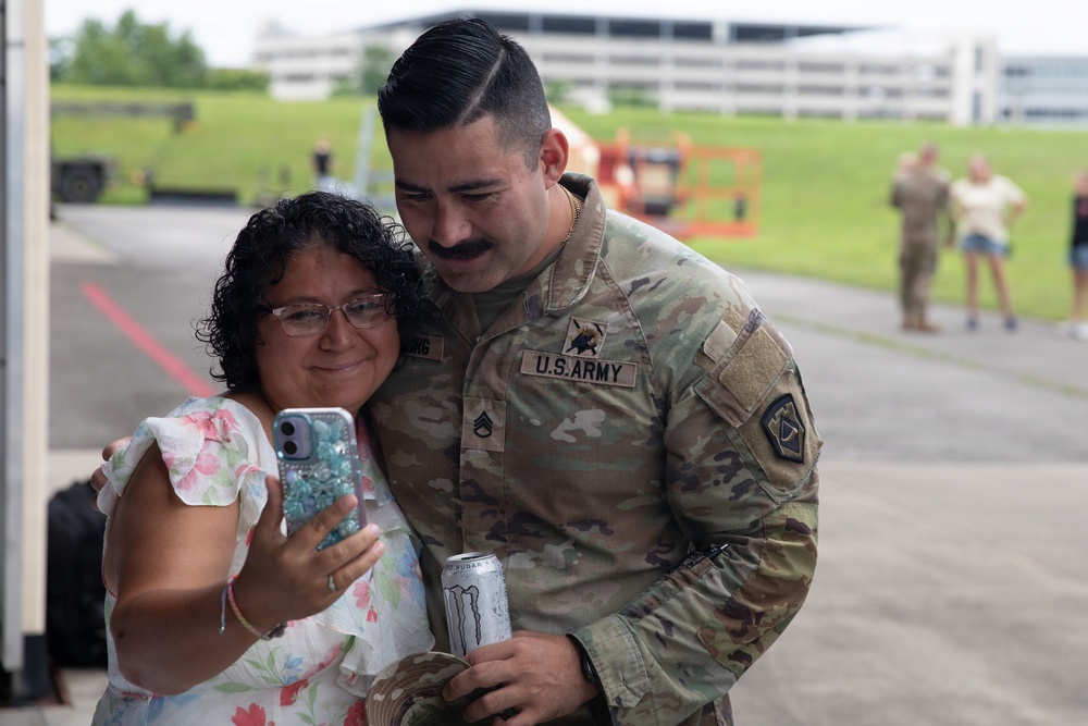 111th Engineer Brigade Soldiers and families send-off
