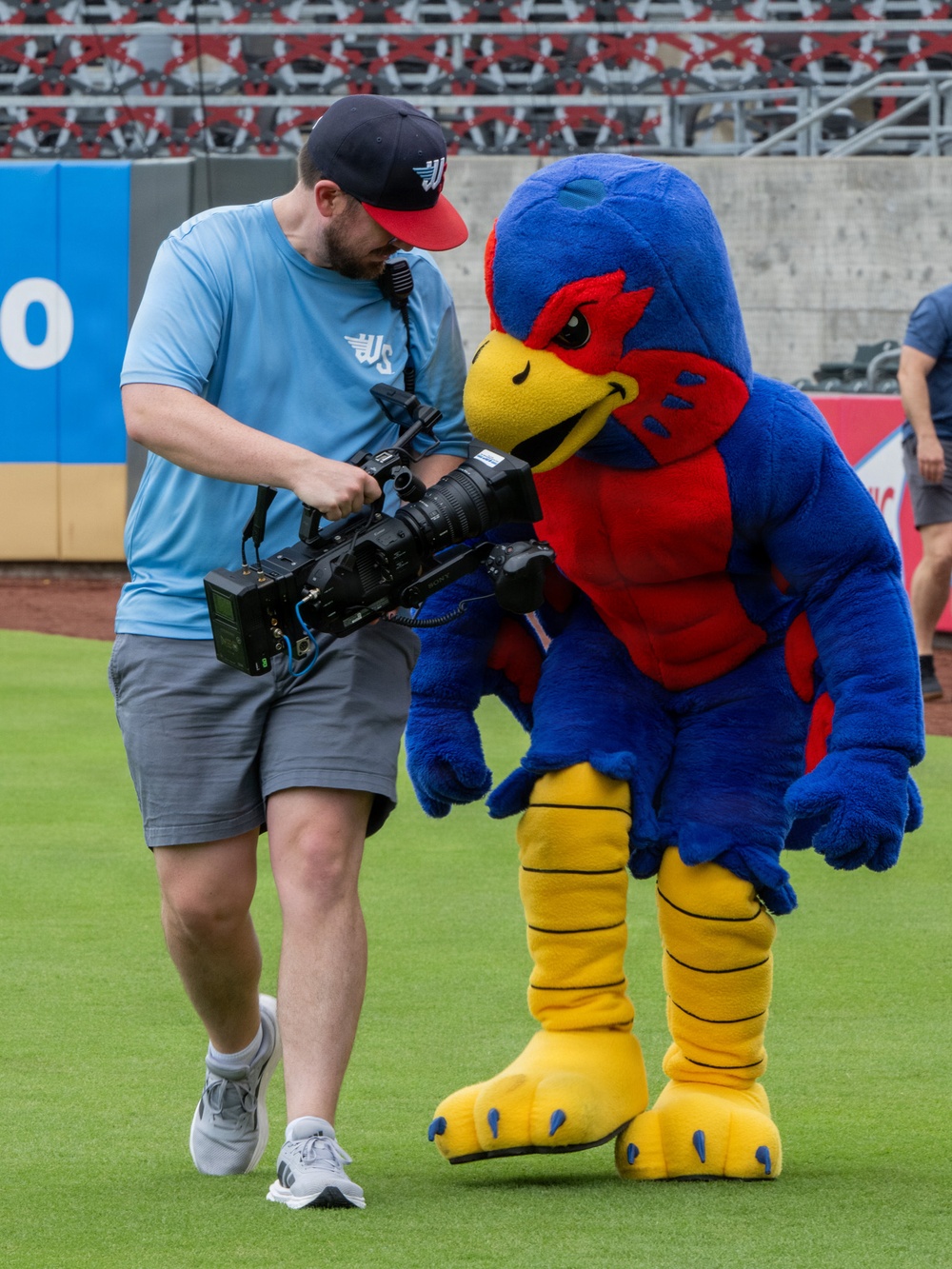 184th Wing gathers for family day at Wind Surge baseball game