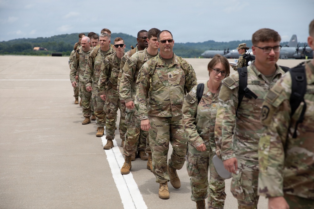 111th Engineer Brigade Soldiers and families send-off